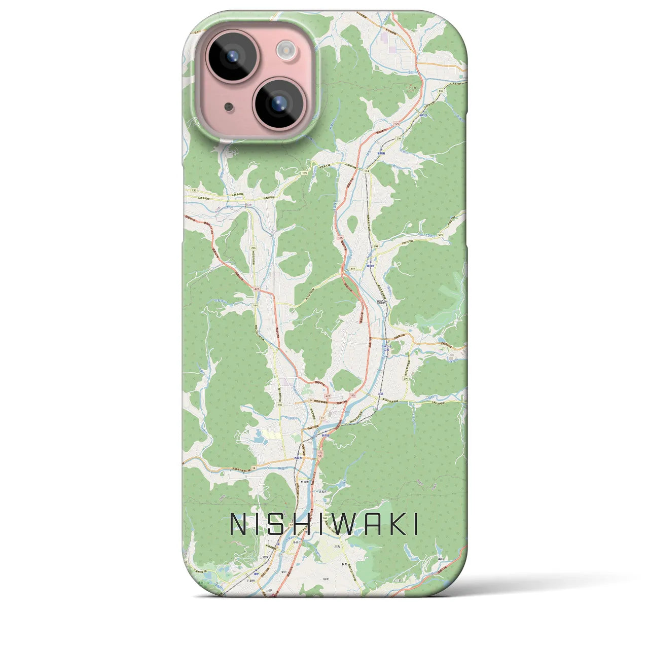 【西脇（兵庫県）】地図柄iPhoneケース（バックカバータイプ）