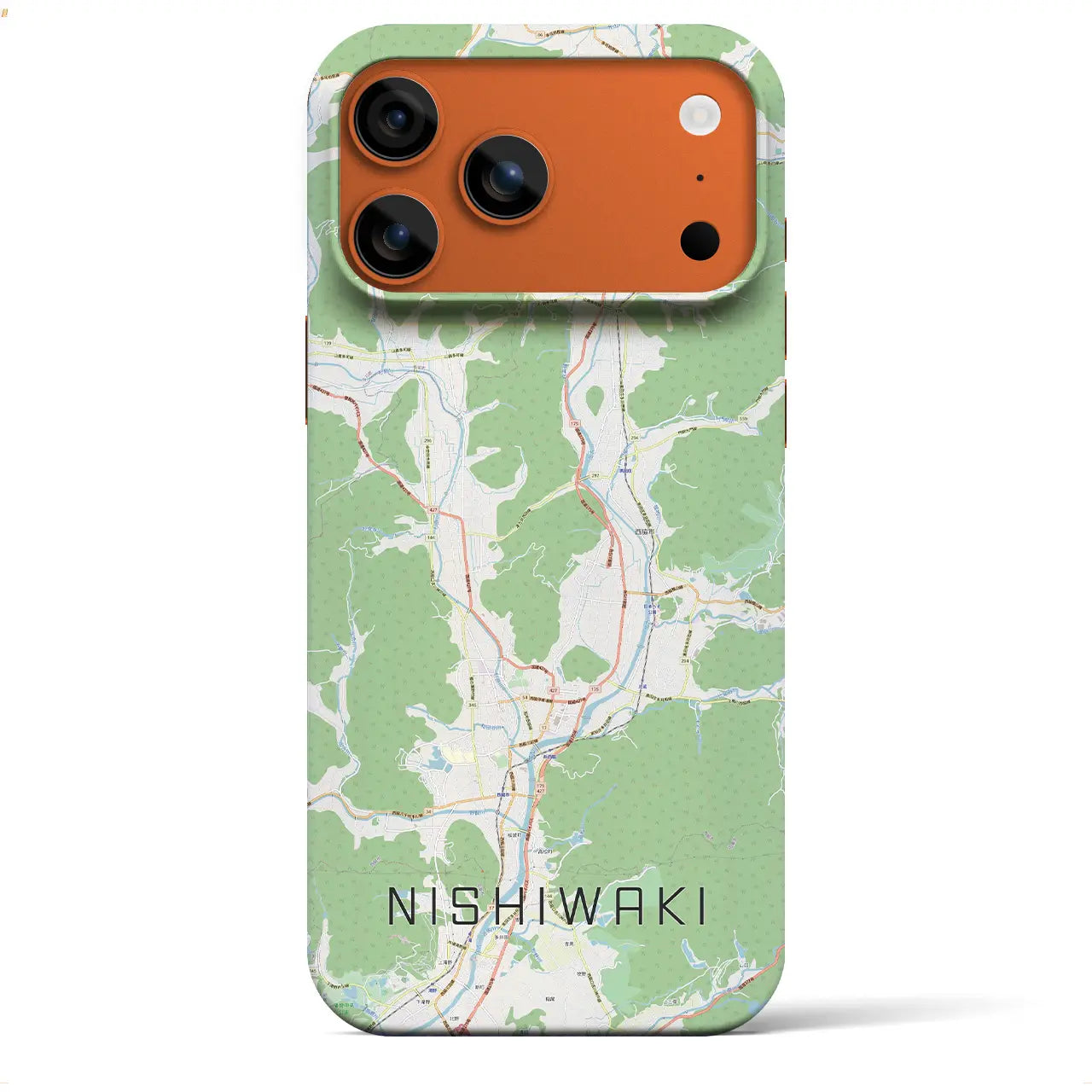 【西脇（兵庫県）】地図柄iPhoneケース（バックカバータイプ）