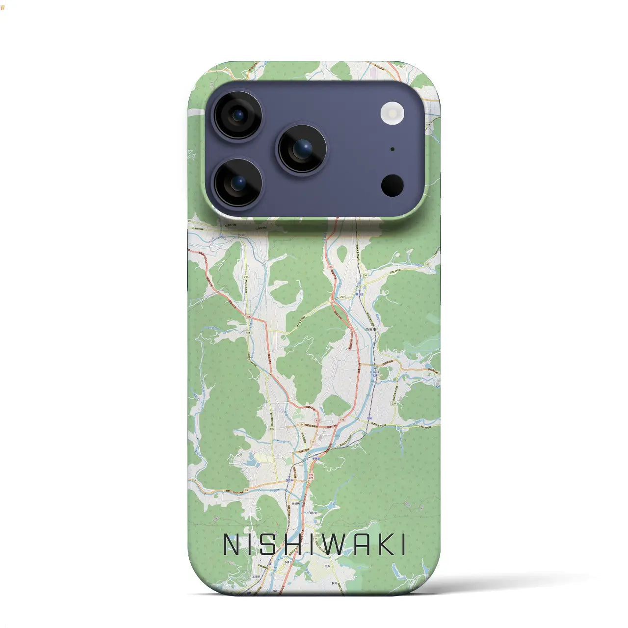 【西脇（兵庫県）】地図柄iPhoneケース（バックカバータイプ）