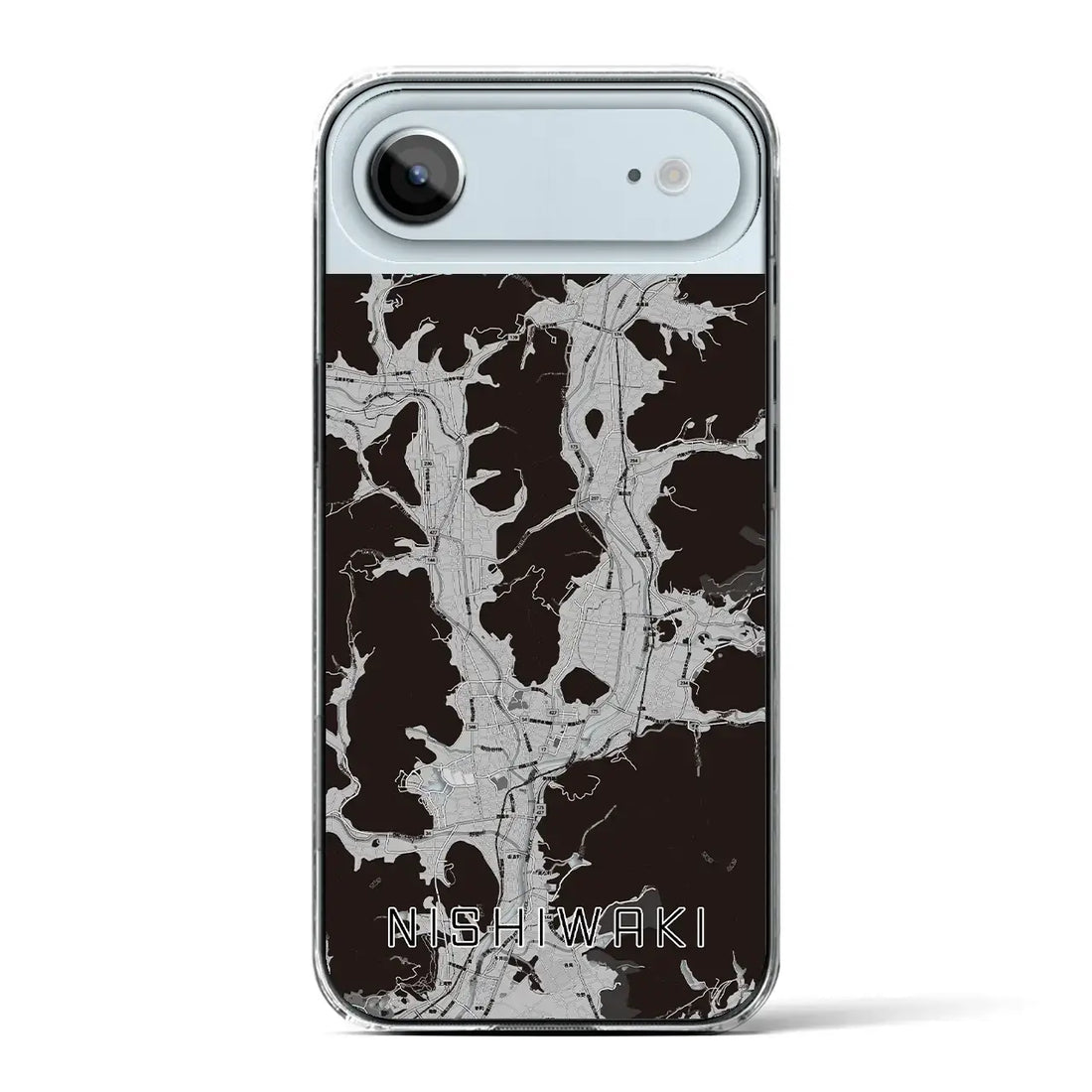 【西脇（兵庫県）】地図柄iPhoneケース（クリアタイプ）モノトーン・iPhone 17 Pro Max 用