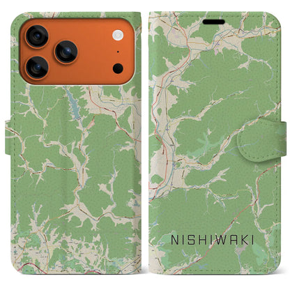 【西脇（兵庫県）】地図柄iPhoneケース（手帳タイプ）