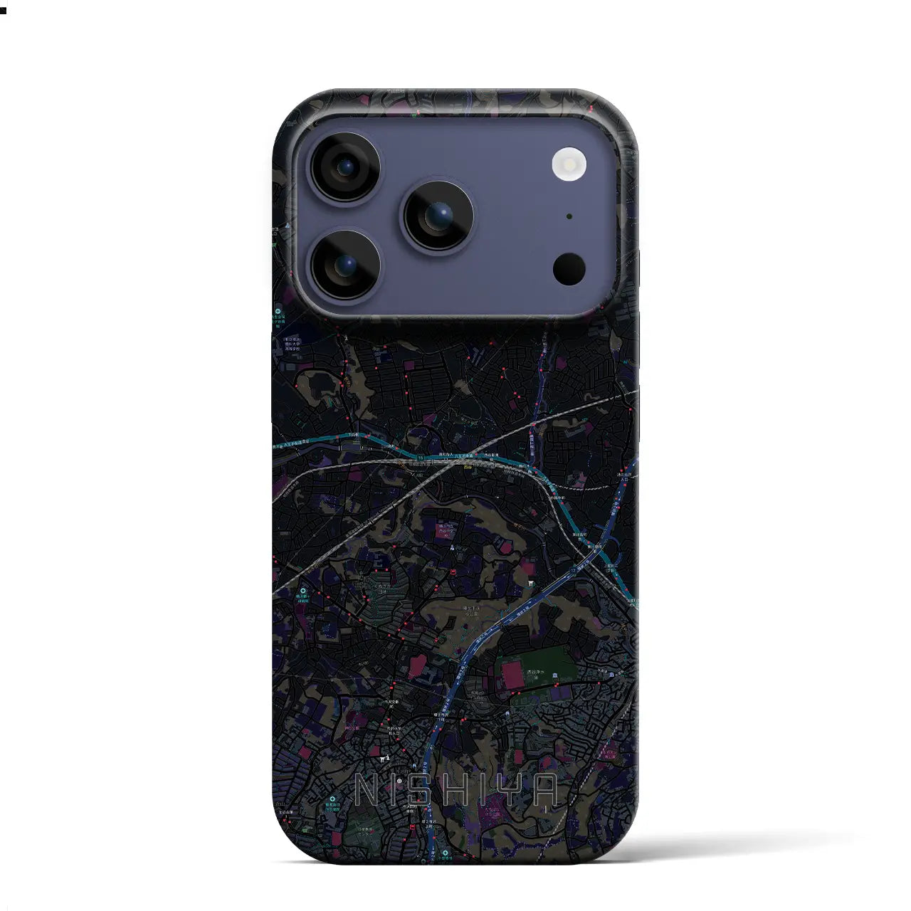 【西谷（神奈川県）】地図柄iPhoneケース（バックカバータイプ）