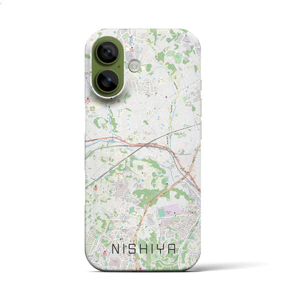 【西谷（神奈川県）】地図柄iPhoneケース（バックカバータイプ）