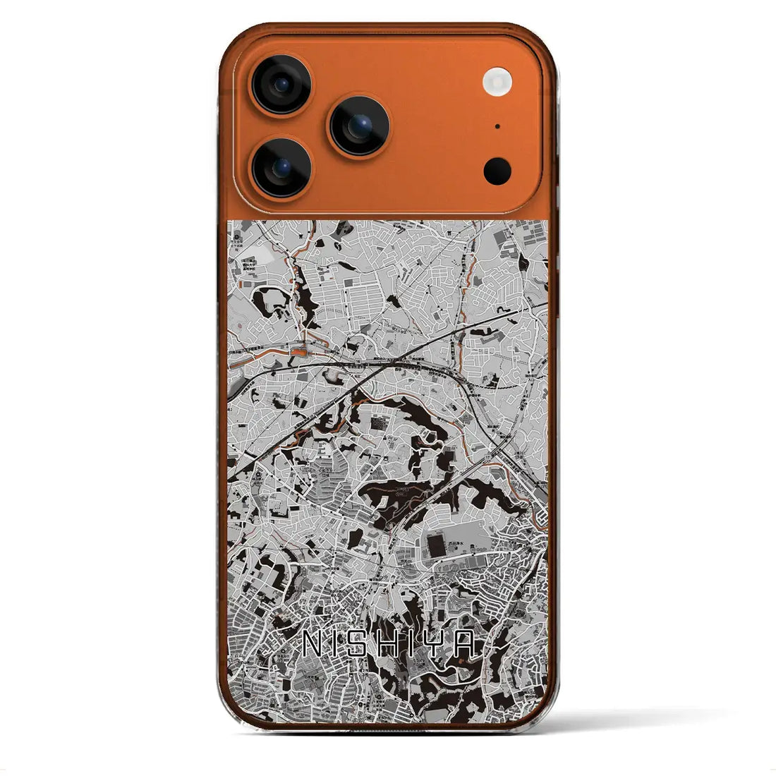 【西谷(神奈川県)】地図柄iPhoneケース(クリアタイプ)