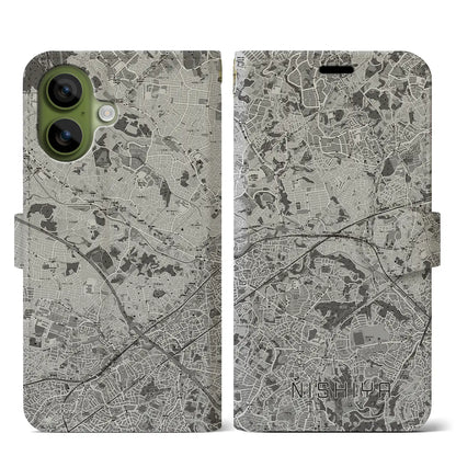 【西谷（神奈川県）】地図柄iPhoneケース（手帳タイプ）