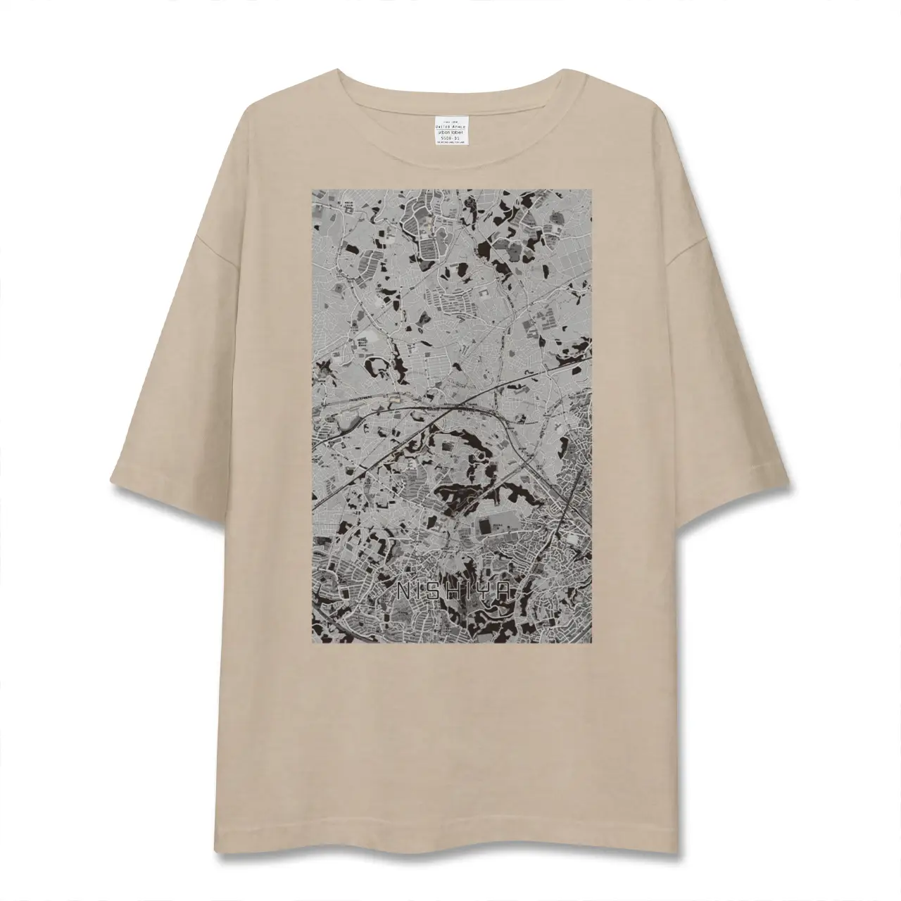 【西谷（神奈川県）】地図柄ビッグシルエットTシャツ