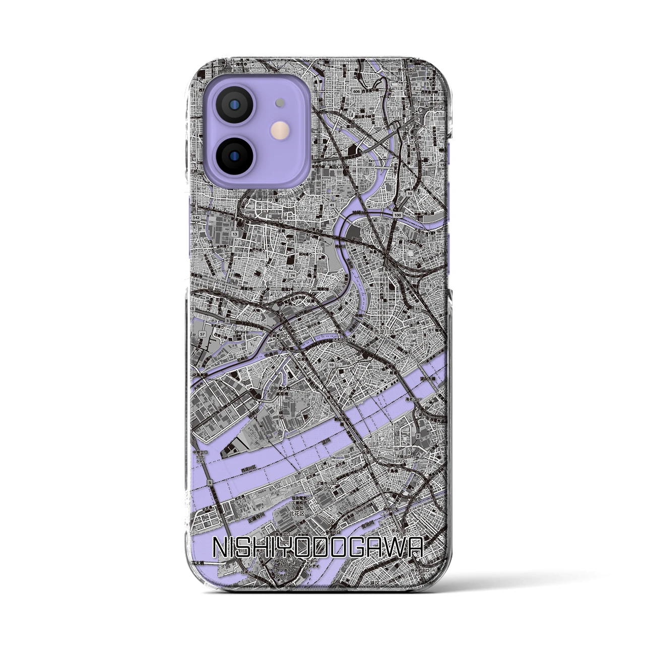 【西淀川（大阪府）】地図柄iPhoneケース（クリアタイプ）