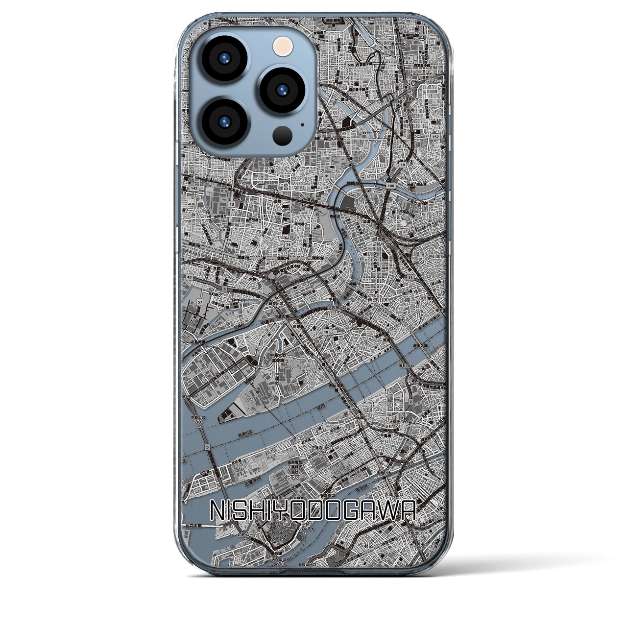 【西淀川（大阪府）】地図柄iPhoneケース（クリアタイプ）