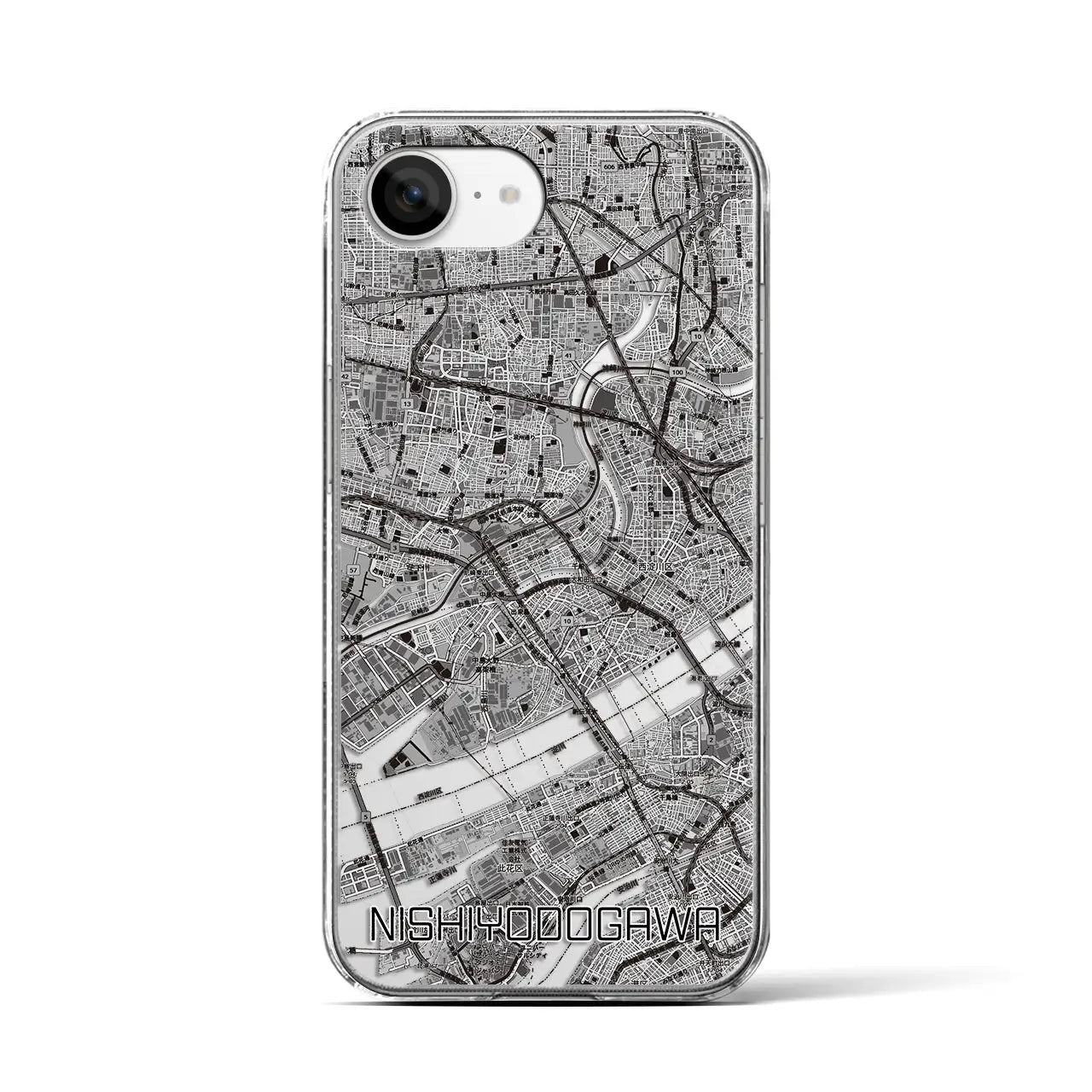 【西淀川（大阪府）】地図柄iPhoneケース（クリアタイプ）