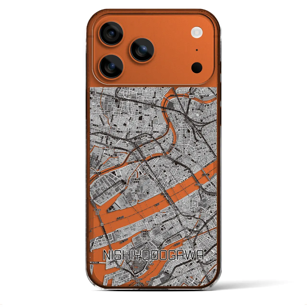 【西淀川（大阪府）】地図柄iPhoneケース（クリアタイプ）