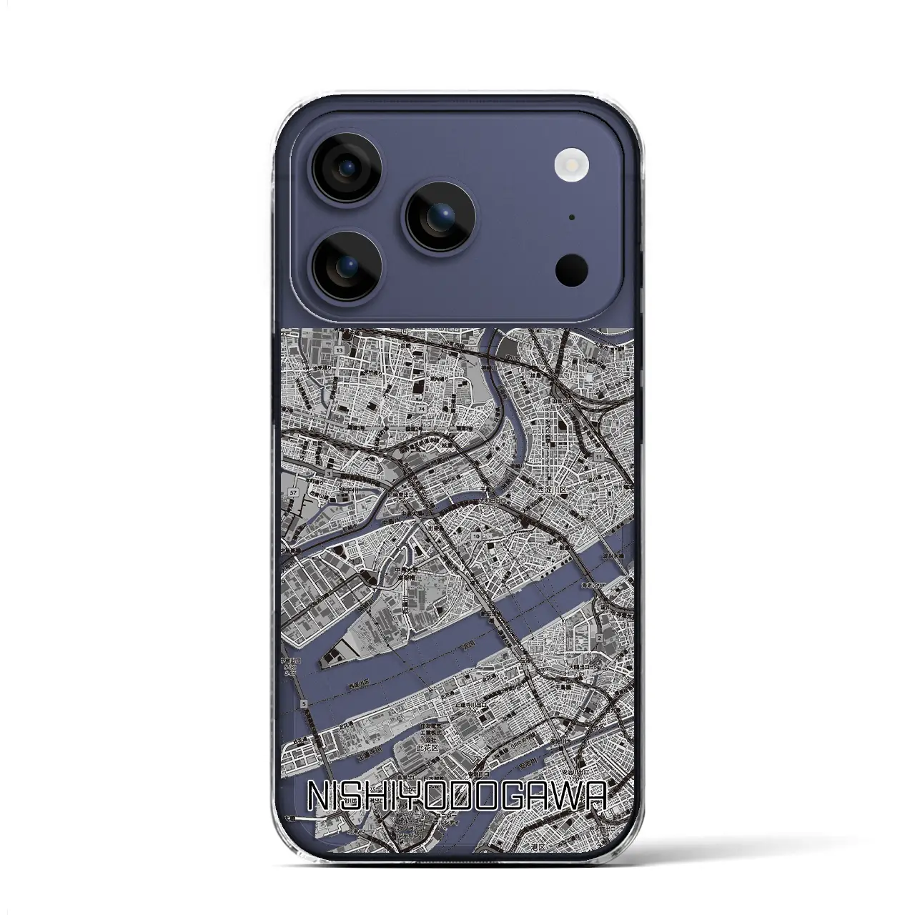 【西淀川（大阪府）】地図柄iPhoneケース（クリアタイプ）