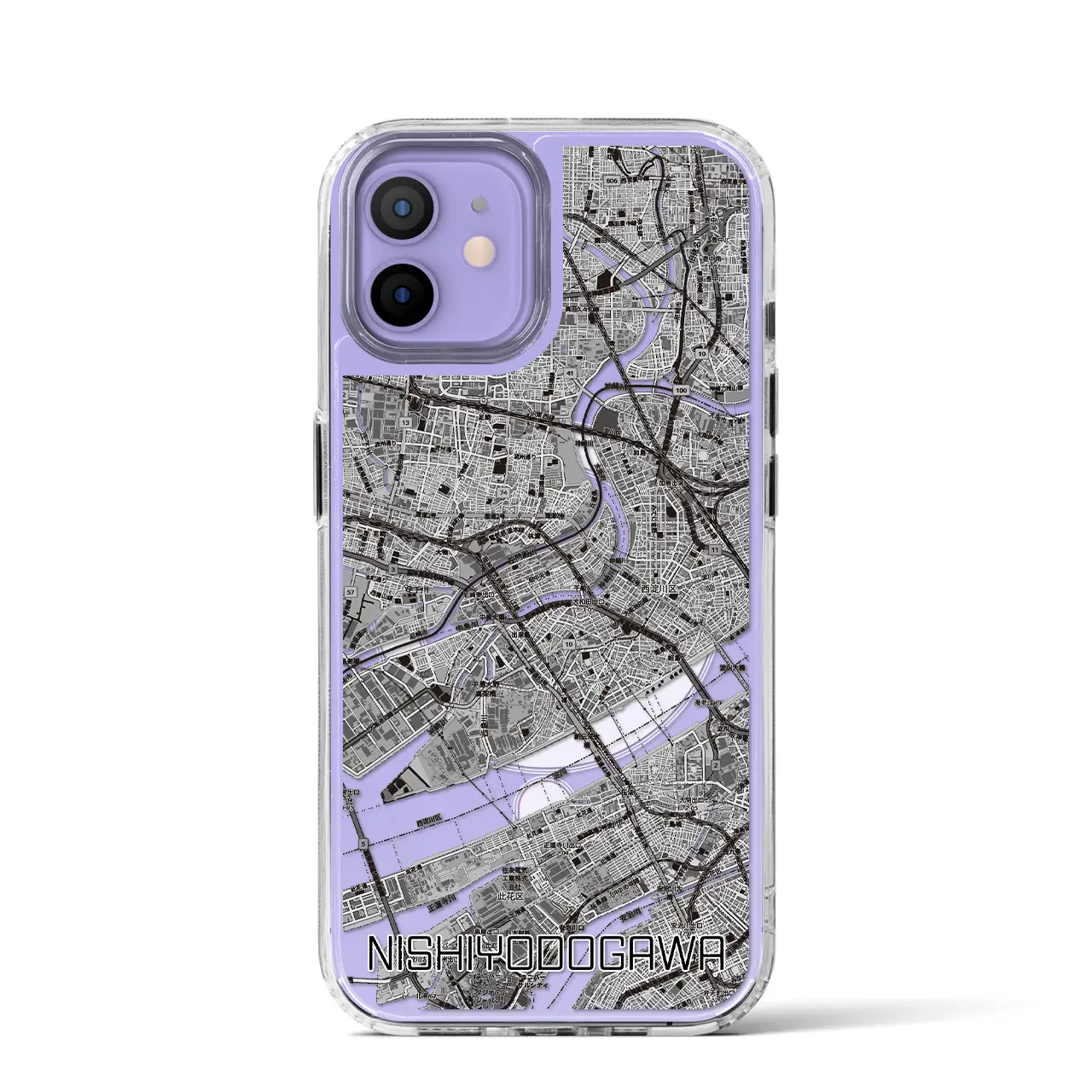 【西淀川（大阪府）】地図柄iPhoneケース（MagSafeタイプ）