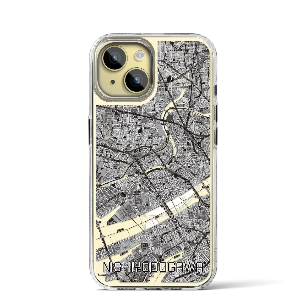 【西淀川（大阪府）】地図柄iPhoneケース（MagSafeタイプ）