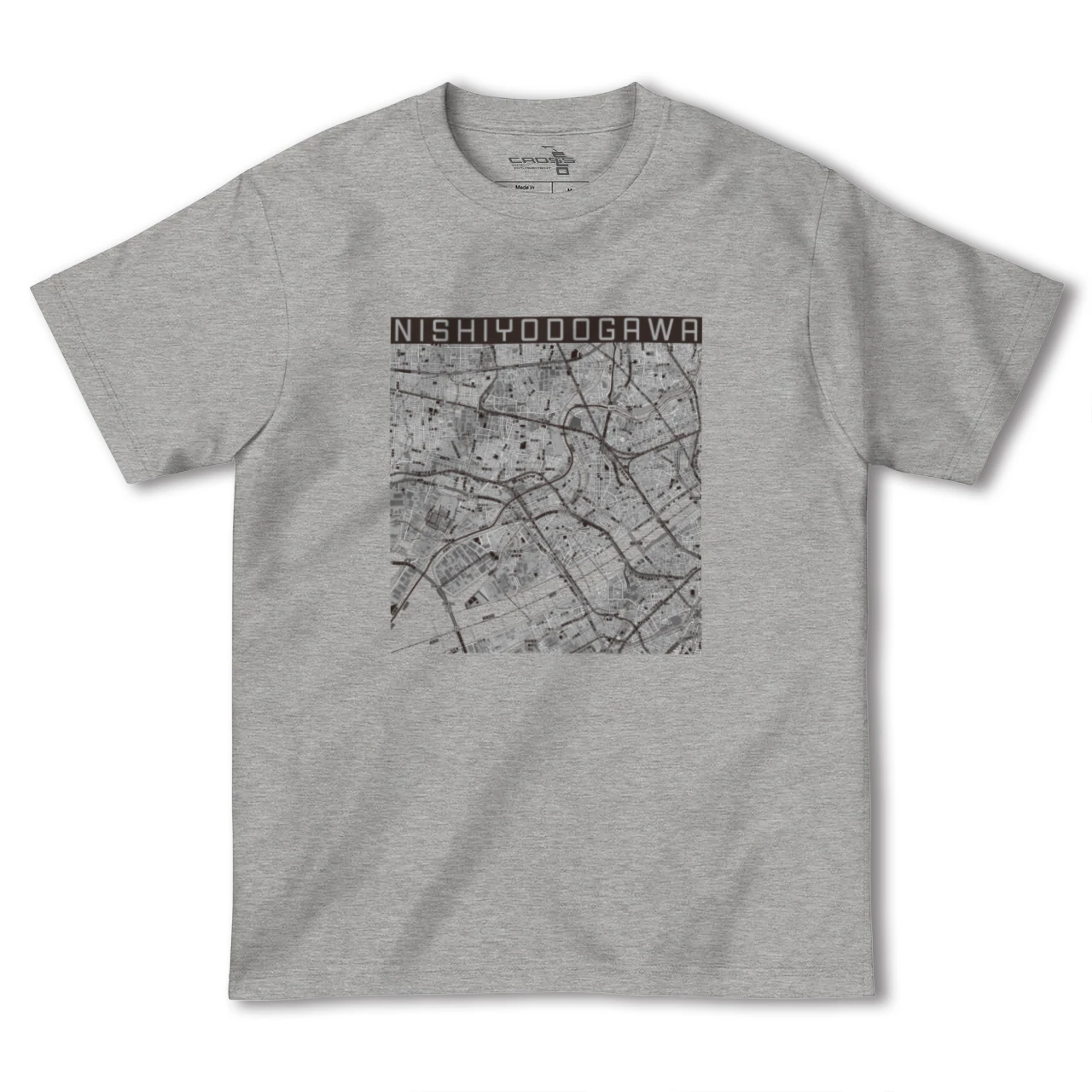 【西淀川（大阪府）】地図柄ヘビーウェイトTシャツ