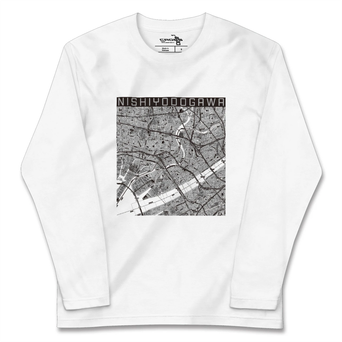 【西淀川（大阪府）】地図柄ロングスリーブTシャツ
