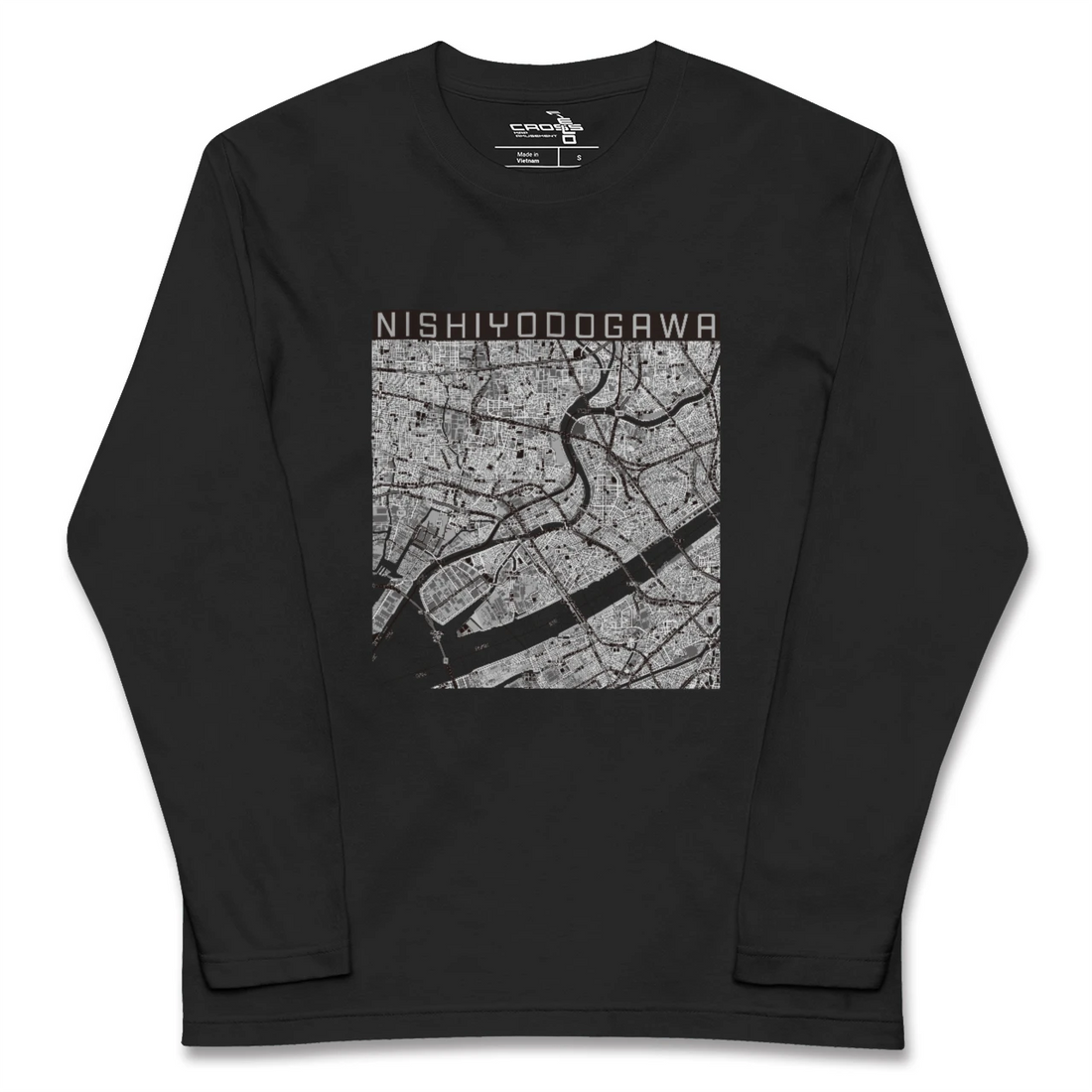 【西淀川（大阪府）】地図柄ロングスリーブTシャツ