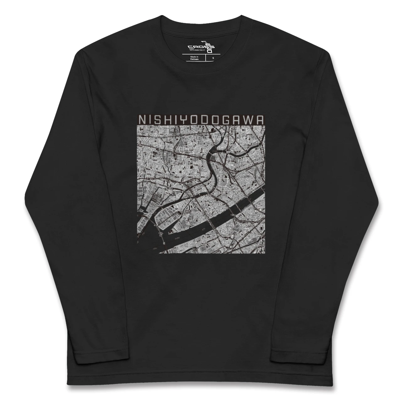 【西淀川（大阪府）】地図柄ロングスリーブTシャツ