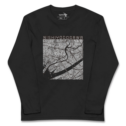 【西淀川（大阪府）】地図柄ロングスリーブTシャツ