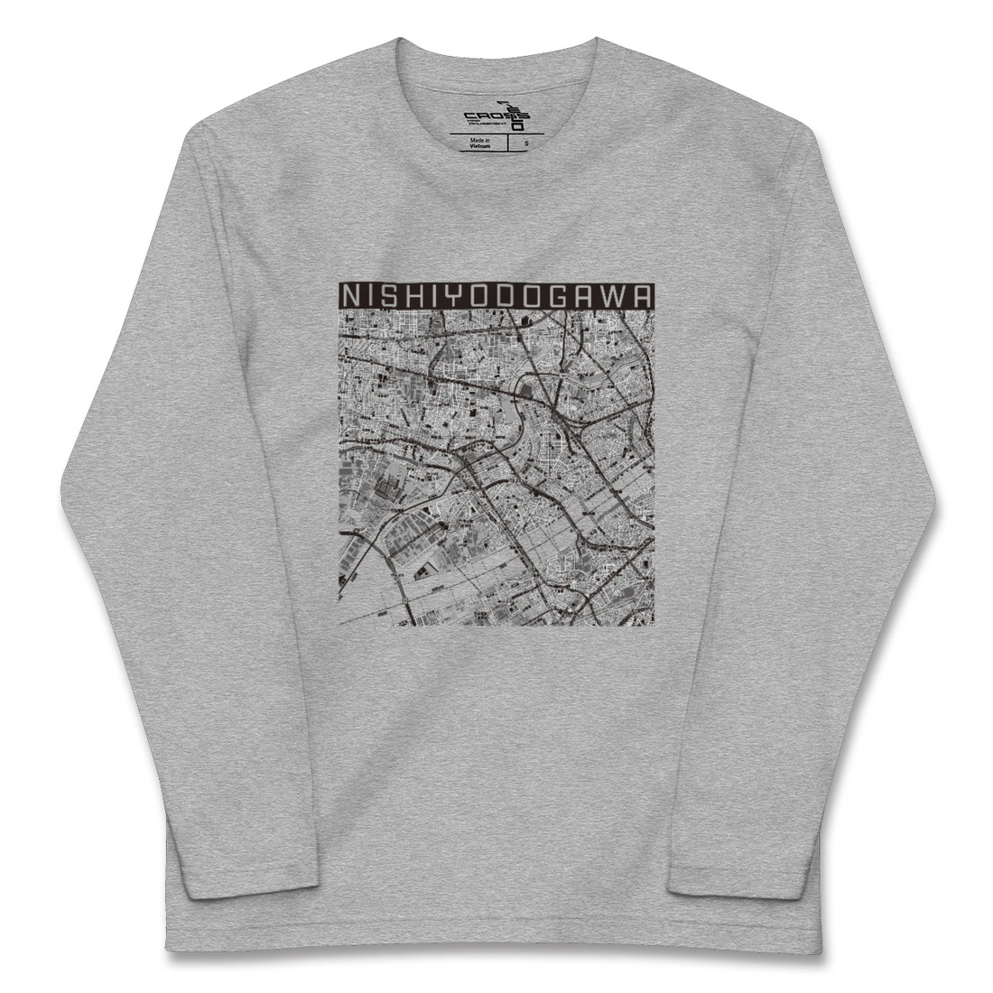 【西淀川（大阪府）】地図柄ロングスリーブTシャツ