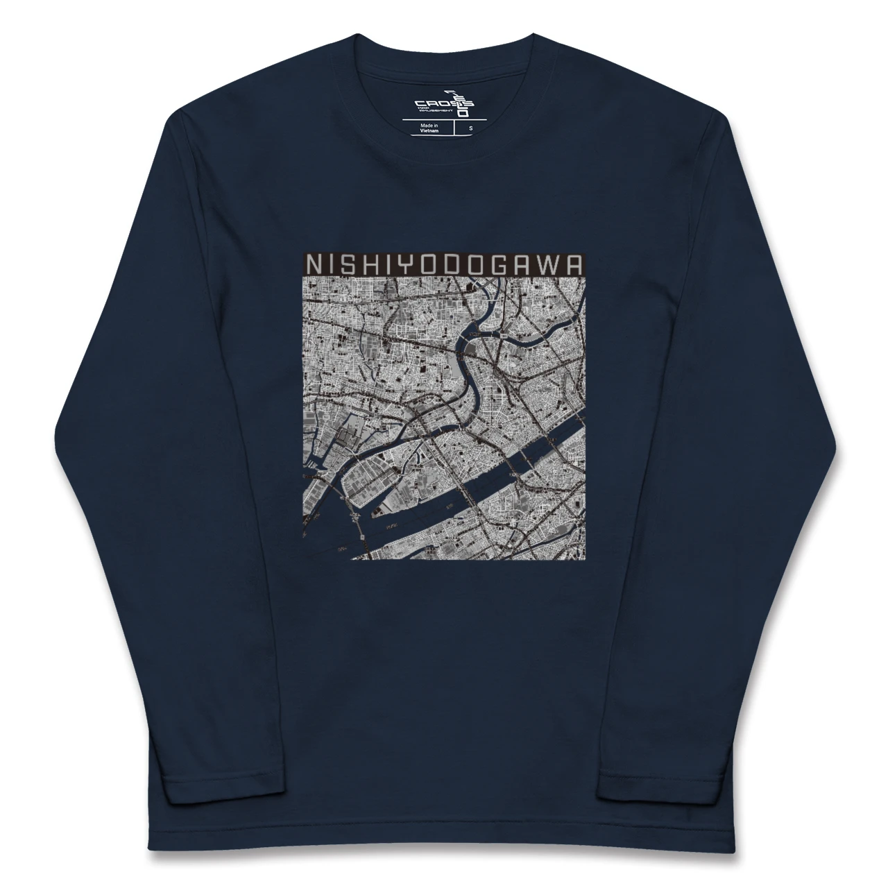 【西淀川（大阪府）】地図柄ロングスリーブTシャツ