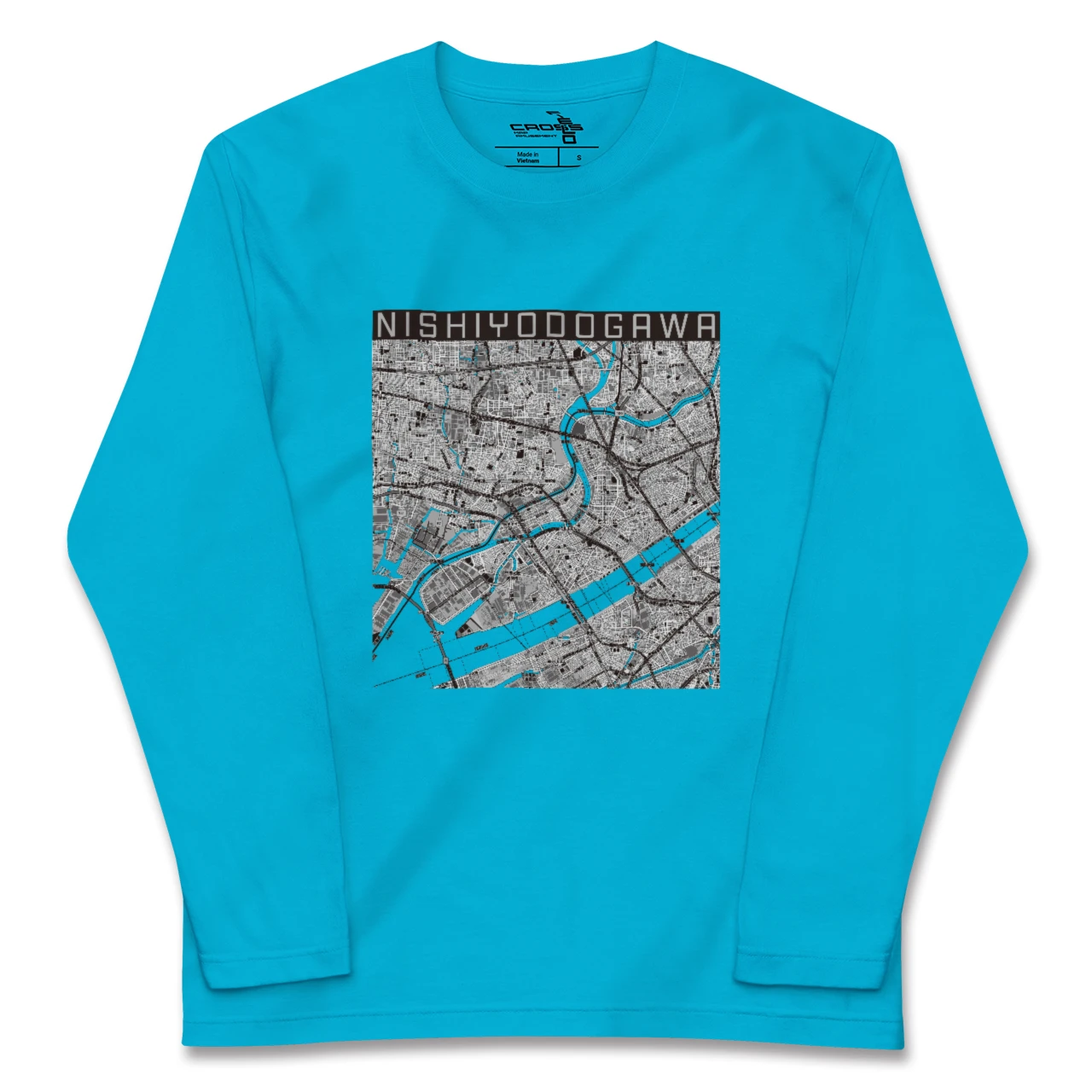 【西淀川（大阪府）】地図柄ロングスリーブTシャツ