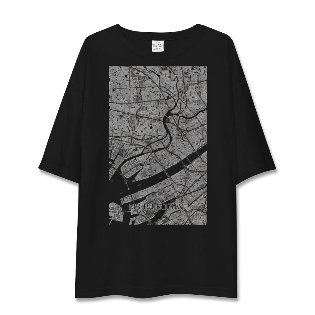 【西淀川（大阪府）】地図柄ビッグシルエットTシャツ
