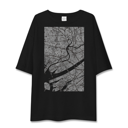 【西淀川（大阪府）】地図柄ビッグシルエットTシャツ