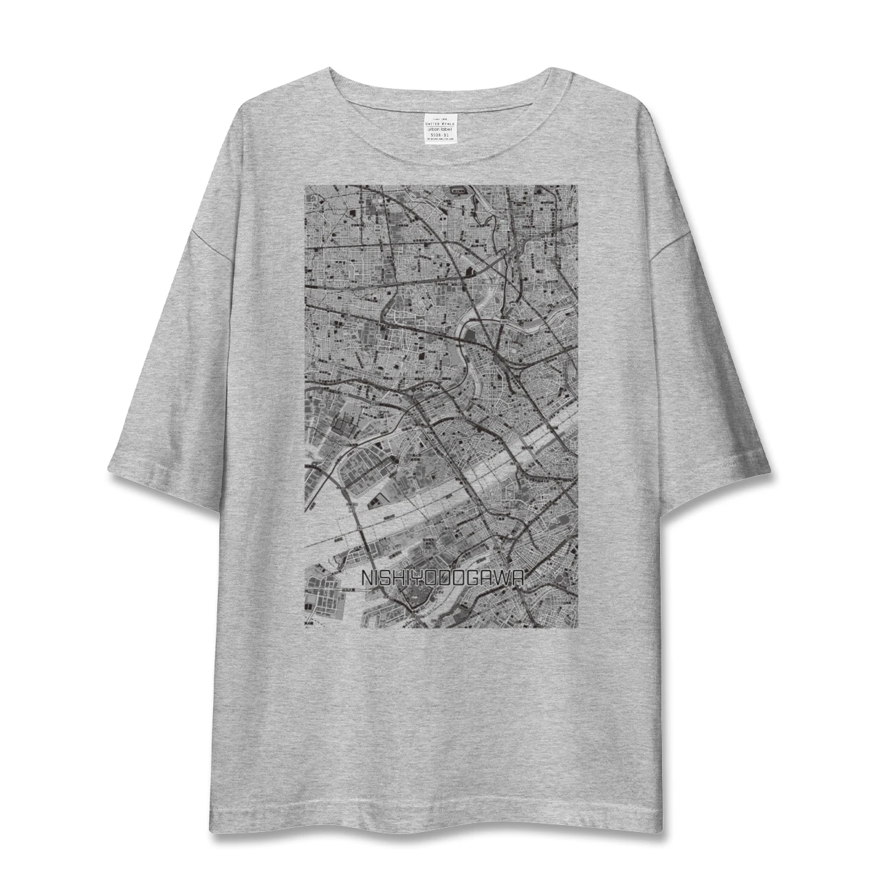 【西淀川（大阪府）】地図柄ビッグシルエットTシャツ