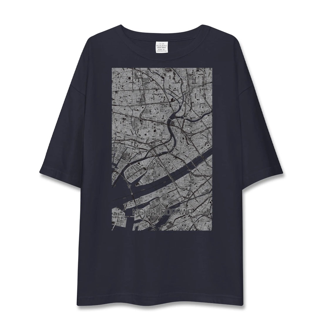 【西淀川（大阪府）】地図柄ビッグシルエットTシャツ