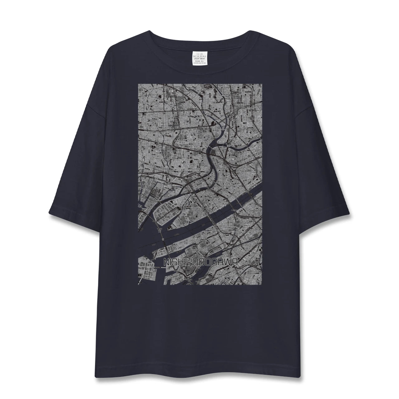 【西淀川（大阪府）】地図柄ビッグシルエットTシャツ