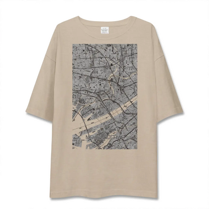 【西淀川（大阪府）】地図柄ビッグシルエットTシャツ