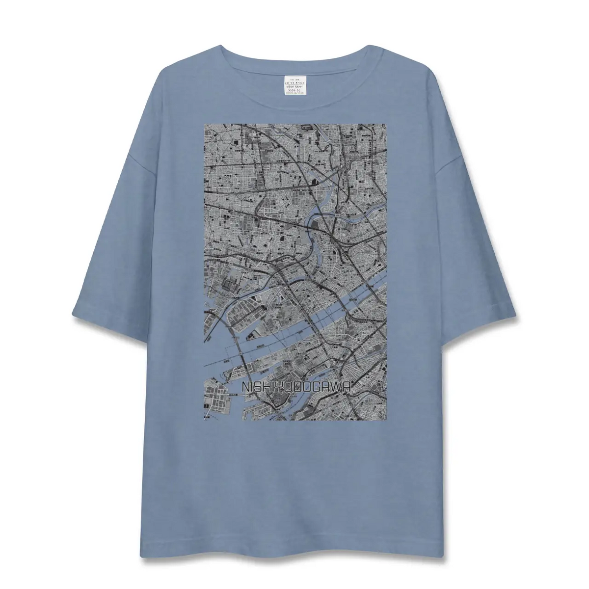【西淀川（大阪府）】地図柄ビッグシルエットTシャツ