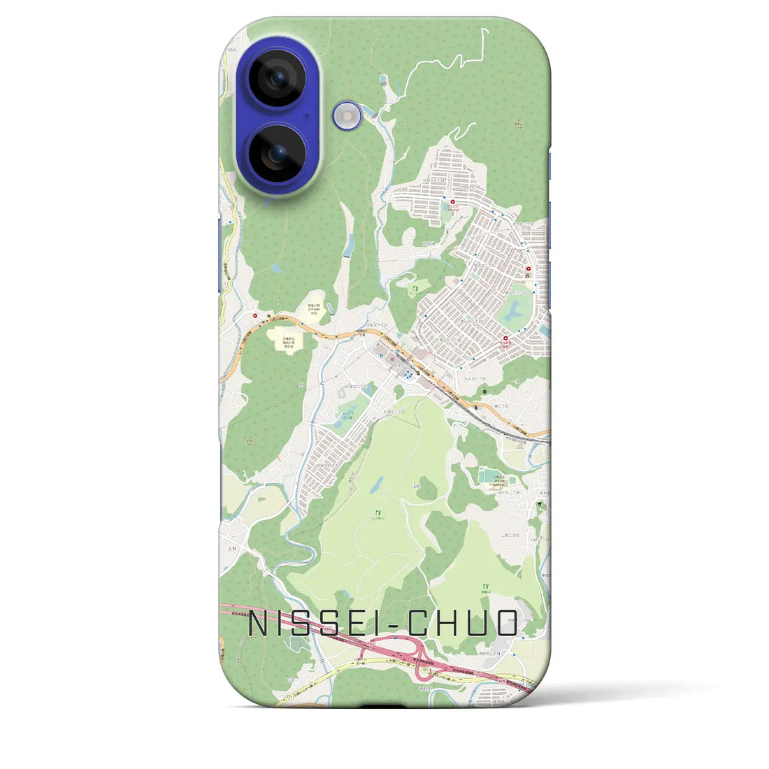 【日生中央(兵庫県)】地図柄iPhoneケース(バックカバータイプ)ナチュラル・iPhone 16 Pro Max 用