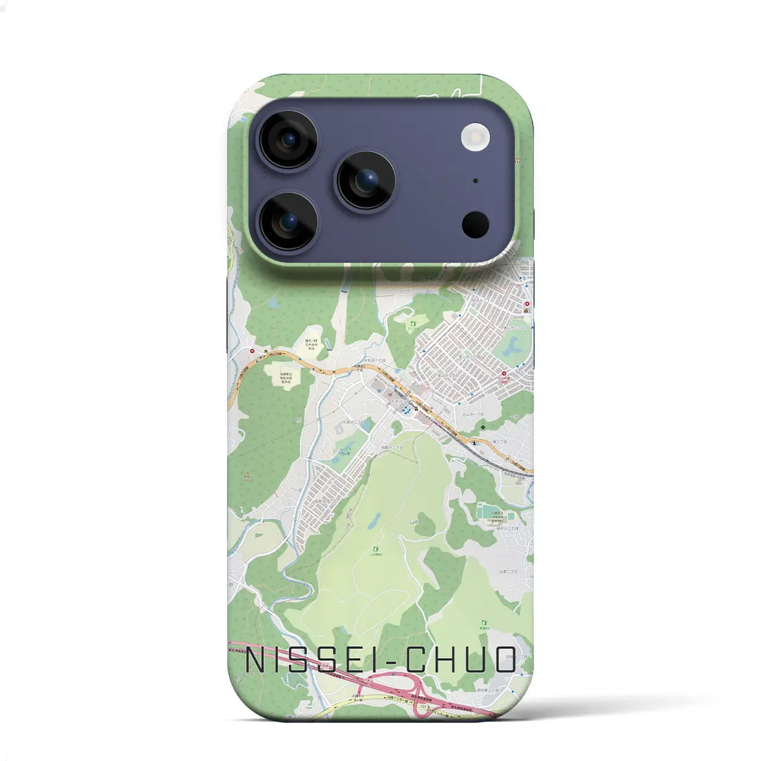 【日生中央（兵庫県）】地図柄iPhoneケース（バックカバータイプ）ナチュラル・iPhone 17 Pro Max 用