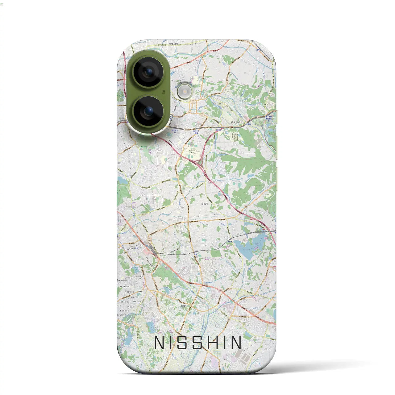 【日進（愛知県）】地図柄iPhoneケース（バックカバータイプ）