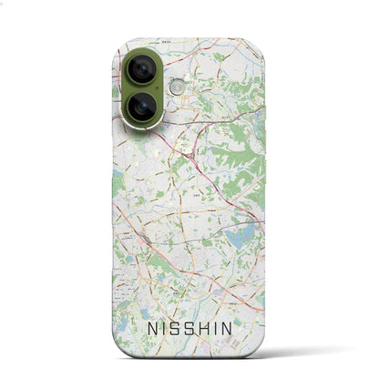 【日進（愛知県）】地図柄iPhoneケース（バックカバータイプ）