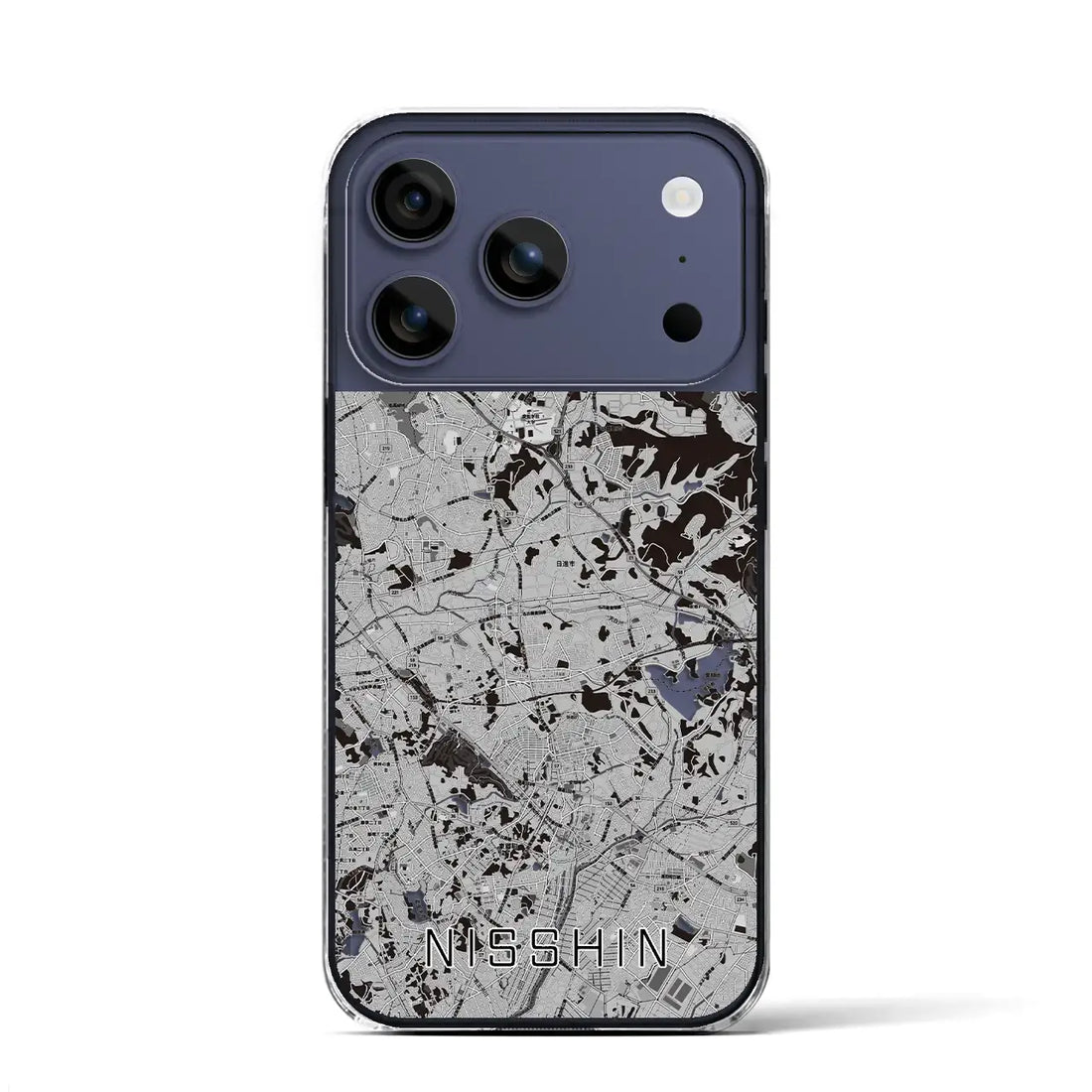 【日進（愛知県）】地図柄iPhoneケース（クリアタイプ）