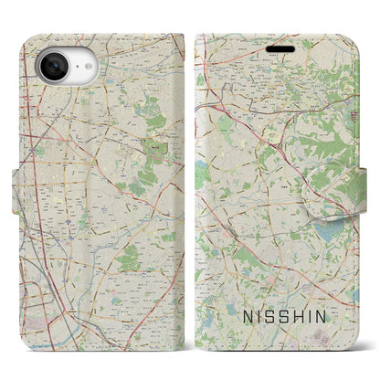 【日進（愛知県）】地図柄iPhoneケース（手帳タイプ）