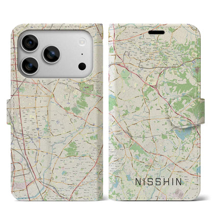 【日進（愛知県）】地図柄iPhoneケース（手帳タイプ）