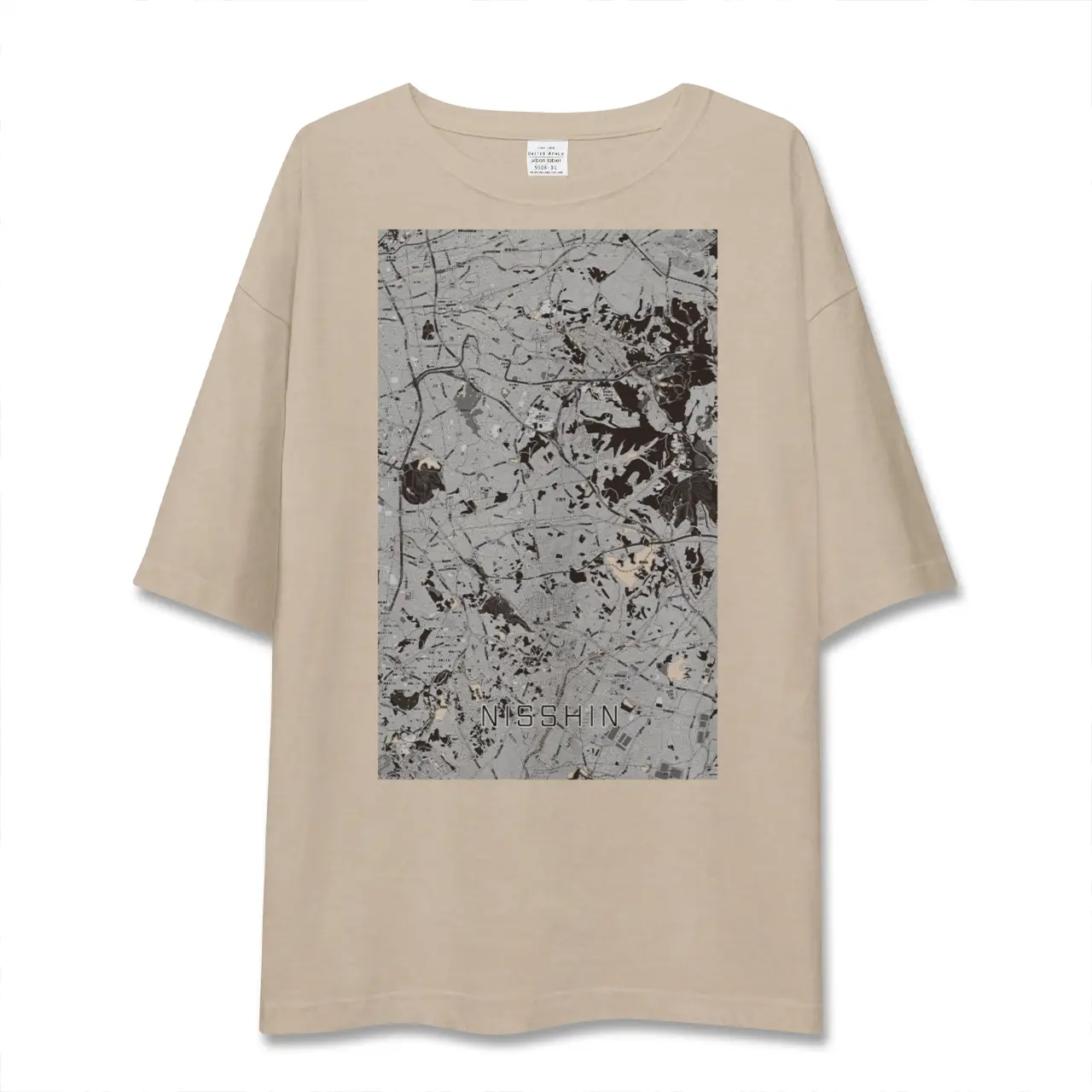 【日進（愛知県）（愛知県）】地図柄ビッグシルエットTシャツ