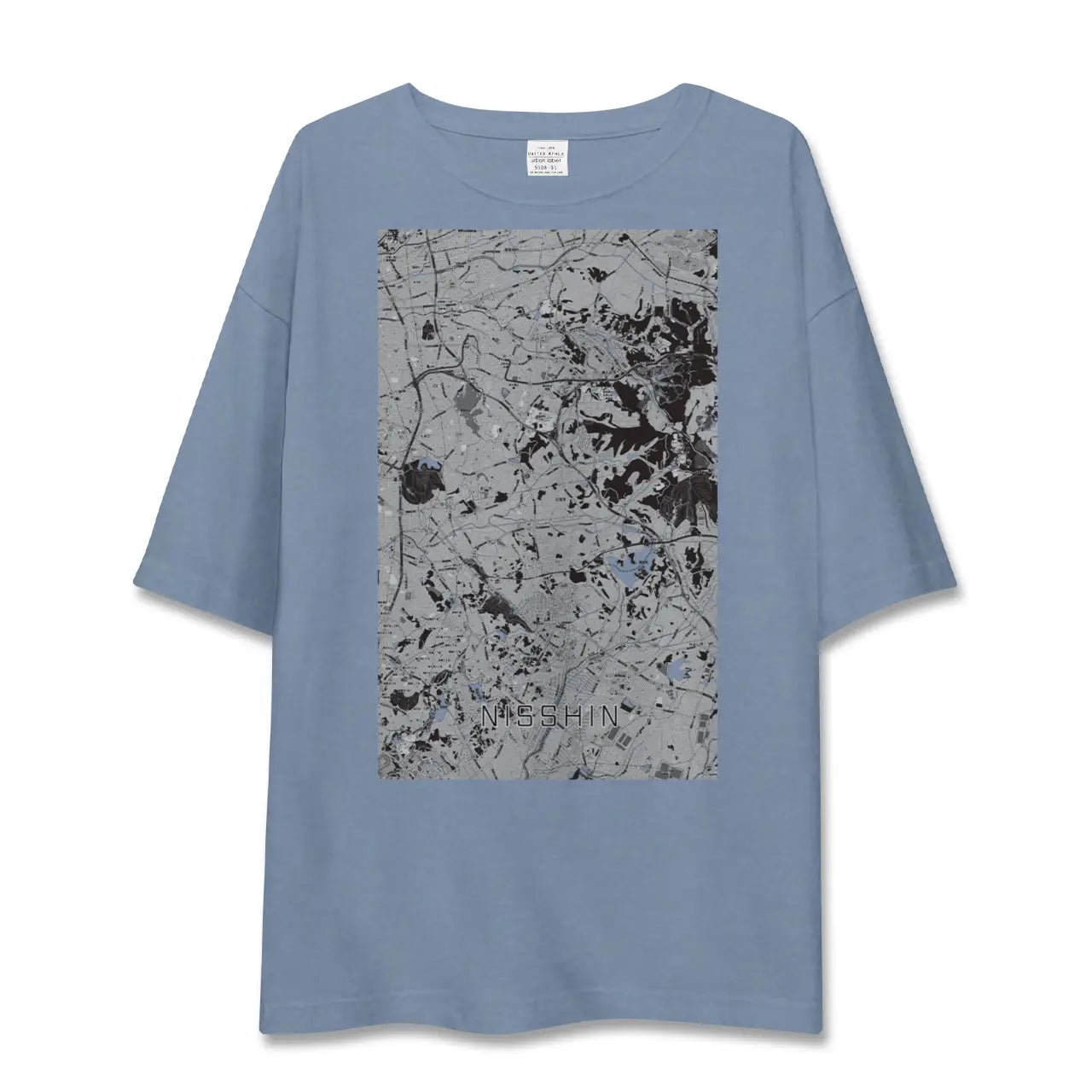 【日進（愛知県）（愛知県）】地図柄ビッグシルエットTシャツ