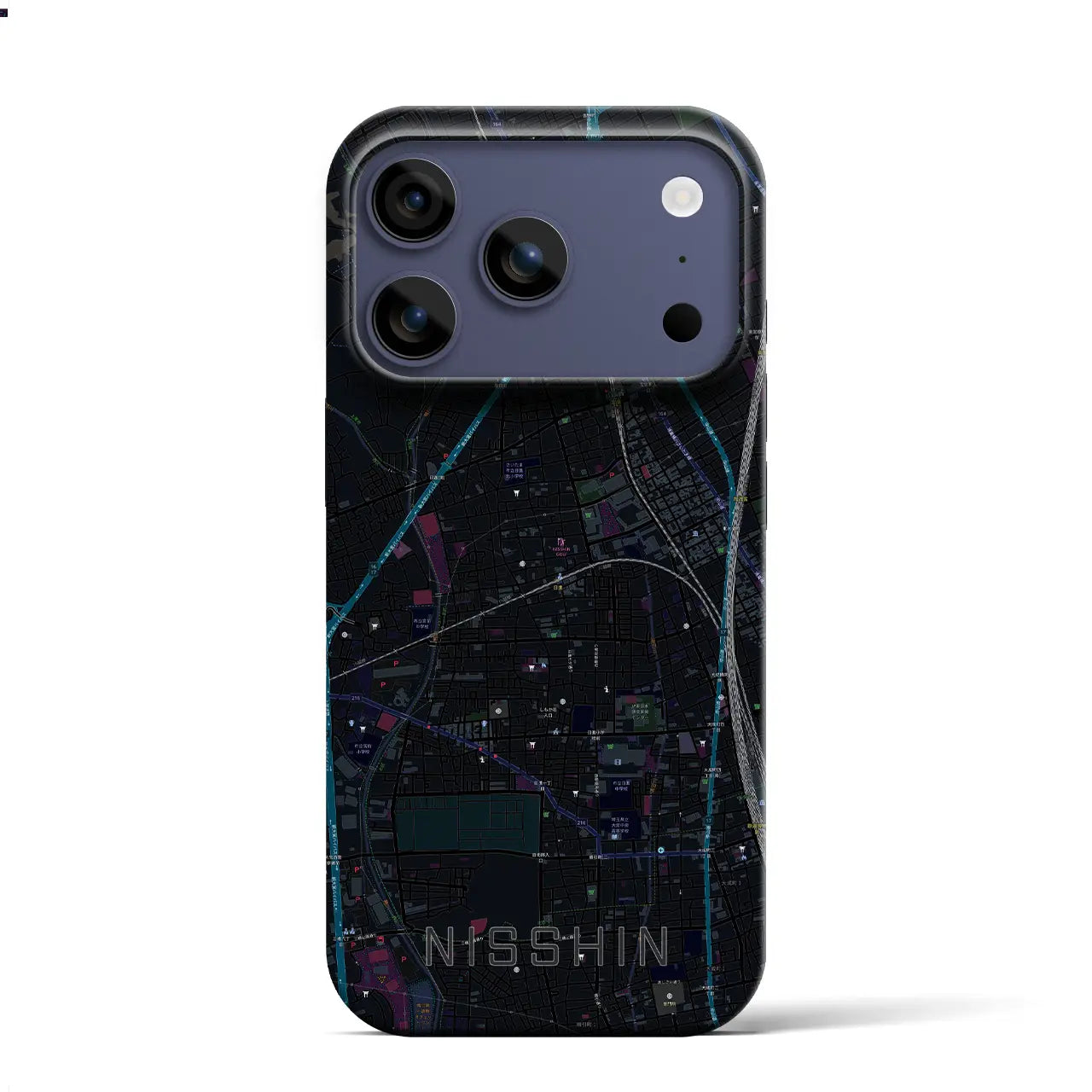 【日進（埼玉県）】地図柄iPhoneケース（バックカバータイプ）