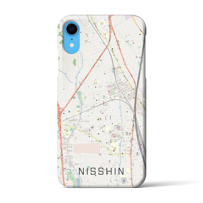 【日進（埼玉県）】地図柄iPhoneケース（バックカバータイプ）