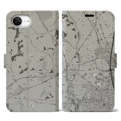 【日進（埼玉県）】地図柄iPhoneケース（手帳タイプ）