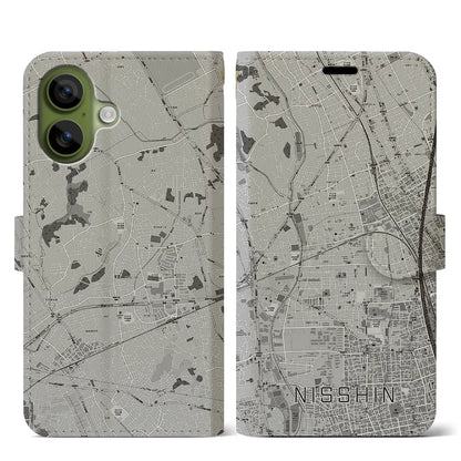 【日進（埼玉県）】地図柄iPhoneケース（手帳タイプ）