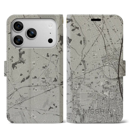 【日進（埼玉県）】地図柄iPhoneケース（手帳タイプ）