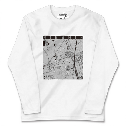 【日進（埼玉県）】地図柄ロングスリーブTシャツ