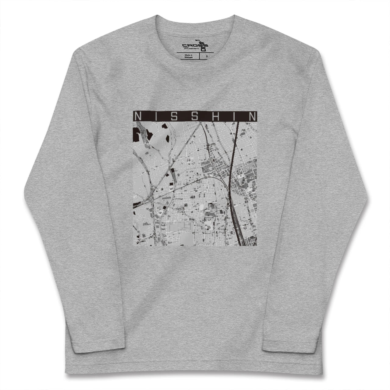 【日進（埼玉県）】地図柄ロングスリーブTシャツ