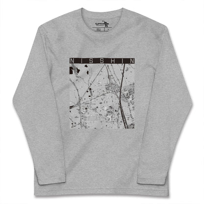 【日進（埼玉県）】地図柄ロングスリーブTシャツ
