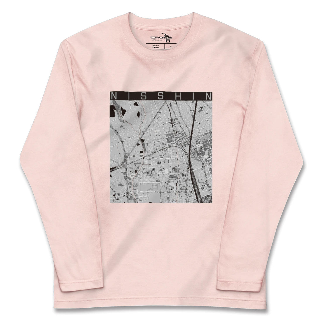 【日進（埼玉県）】地図柄ロングスリーブTシャツ